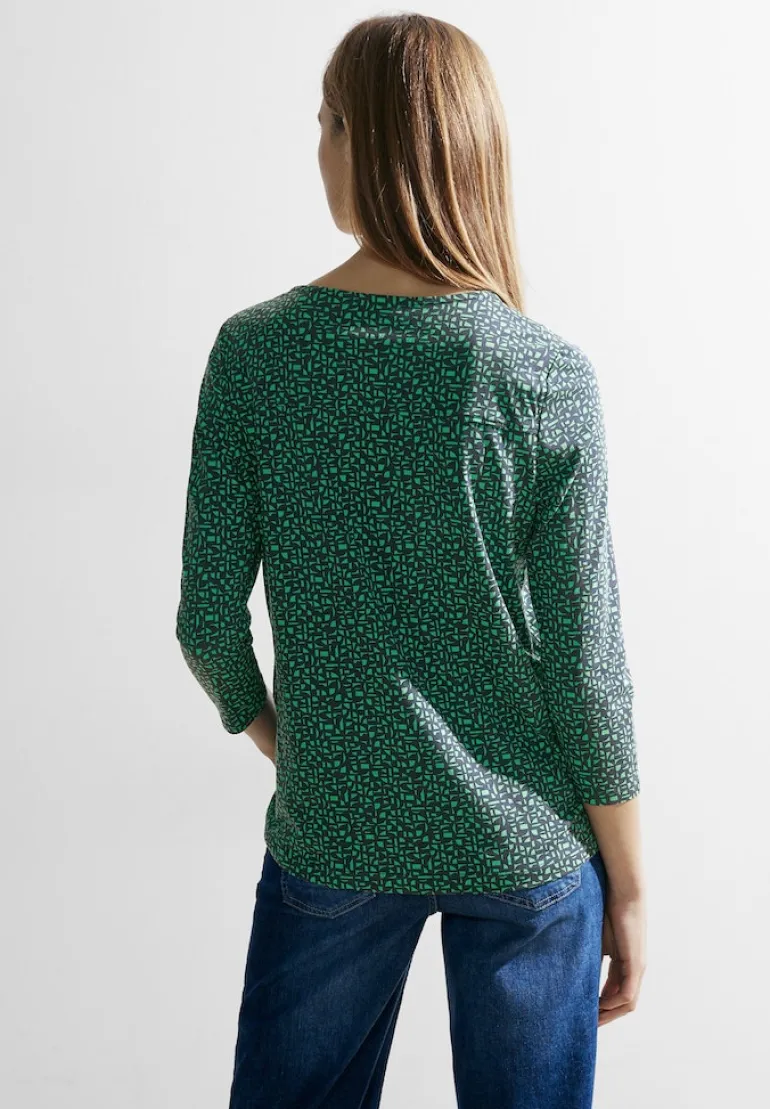 Zweifarbiges Tunikashirt celery green
