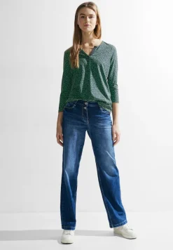 Zweifarbiges Tunikashirt celery green