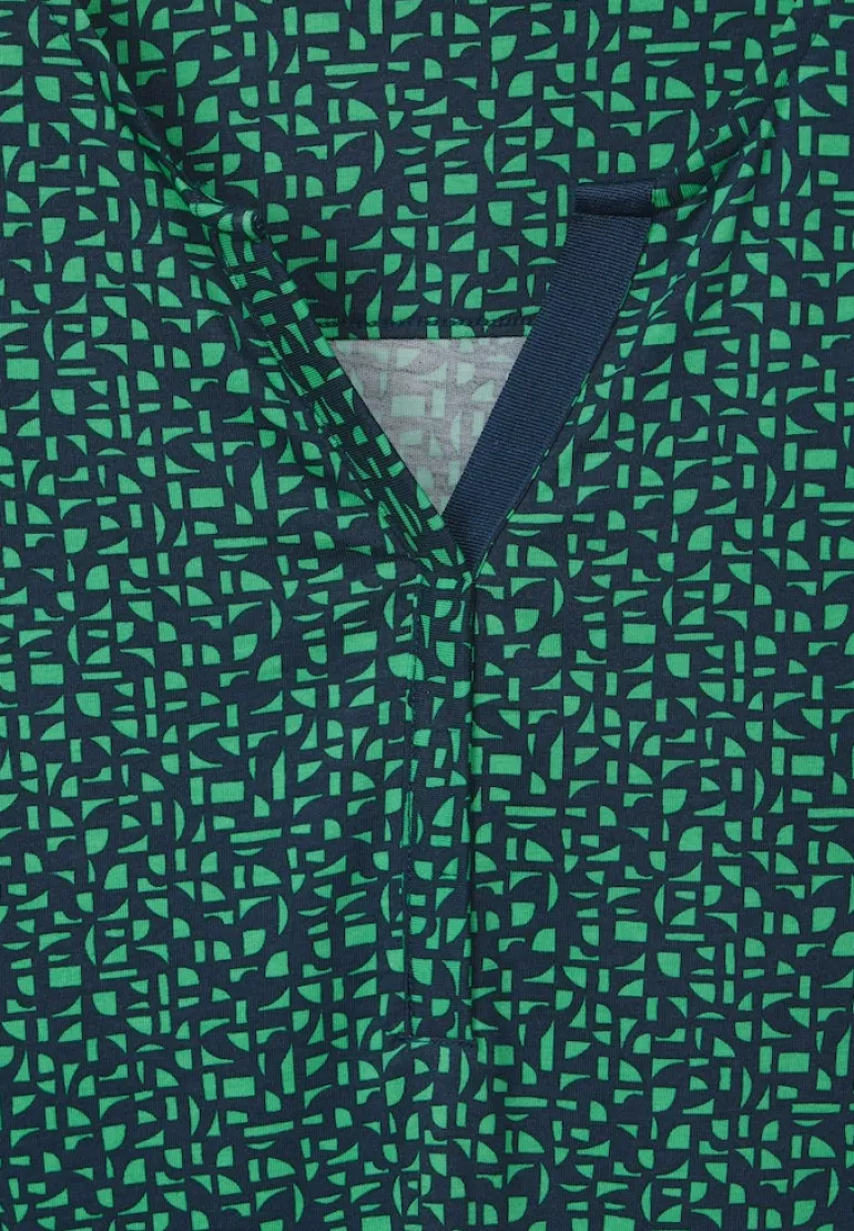 Zweifarbiges Tunikashirt celery green