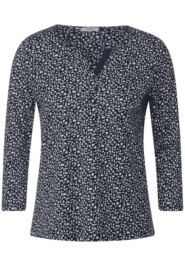 Zweifarbiges Tunikashirt universal blue